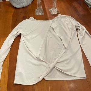 gap body open back white tank